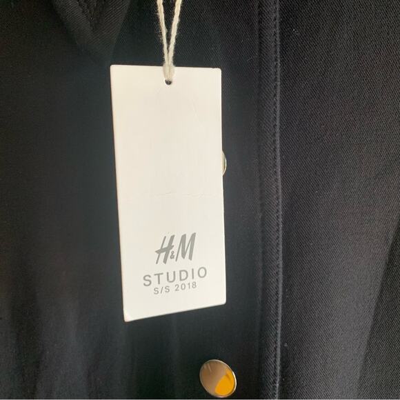 H&M Studio New Women’s Black Jumpsuit Flare Leg Limited Edition Size 2 - Picture 7 of 11